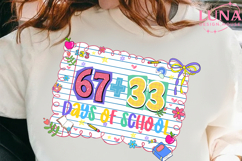 100 Days Of School Coquette PNG, 67 33 Days Of School Png Product Image 4