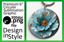 Floral Radiance: Sublimation Round Designs Design PNG Product Image 1