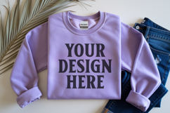 Daisy Gildan 18000 Folded Flat Lay Mockups Product Image 1