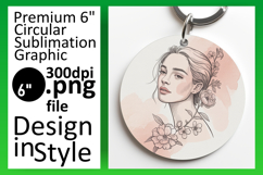 Dynamic Keychain Round Design PNG , Beauty Woman Product Image 1