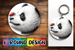 Sweet Keychain Circle Sublimation, Cute Animals Product Image 1