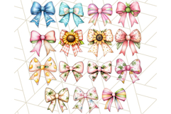 Bright Summer Bow PNG, Cute Watercolor Coquette Bows Png Product Image 9