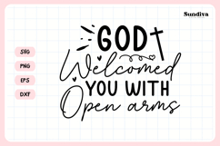 Christian Memorial Quote SVG | God Welcomed You Product Image 3