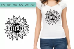 Mom Sunflower SVG, Mother's Day SVG, Mom Shirt Design Product Image 2
