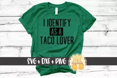 I Identify As A Taco Lover SVG PNG DXF Cutting Files Product Image 1