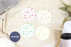Four Round Coasters Mockup on a Neutral Background PSD & PNG Product Image 3