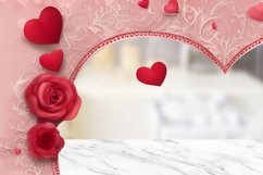 Heart frame Valentines day tumbler wrap 20 oz sublimation Product Image 2