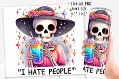 Funny skeleton Tumbler Wrap|PNG, 20 oz. Product Image 2