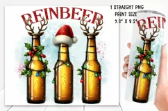 Funny christmas beer Tumbler Wrap|PNG. Product Image 2