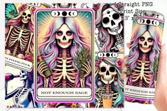Skeleton tarot cards Tumbler wrap PNG, 20 oz. Product Image 2