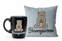 Bear SVG | Good Morning SVG | Buongiorno SVG Product Image 2
