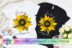 Sunflower Sublimation | Leopard Sunflower | Sunshine Product Image 1