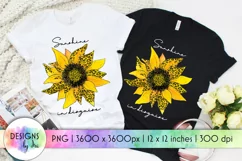 Sunflower Sublimation | Leopard Sunflower | Sunshine Product Image 1