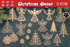 Christmas Decorations laser SVG PNG| 55 Designs Product Image 1