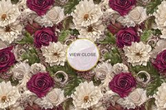 Digital Paper Pattern Flower and Leaves Background Product Image 2