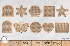 Wooden Coasters Laser Cut Megabundle | Glowforge | SVG Product Image 6