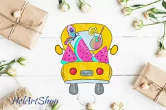 Watermelon truck png | Sublimation design | Vintage Truck Product Image 1