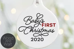 Baby's First Christmas 2020 SVG |Christmas Cut File Product Image 1