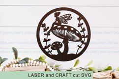 Fairy round Sign SVG Laser Cut Template Wall/Door hanger Product Image 3