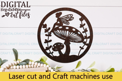 Fairy round Sign SVG Laser Cut Template Wall/Door hanger Product Image 4