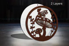 Fairy round Sign SVG Laser Cut Template Wall/Door hanger Product Image 7