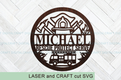 Fire fighter name round Sign SVG Laser Cut file Product Image 3