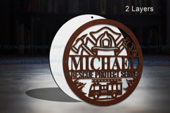 Fire fighter name round Sign SVG Laser Cut file Product Image 6