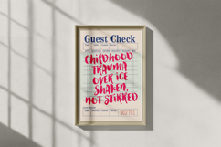 Funny Guest Check PNG Vintage Diner Style, Sublimation PNG. Product Image 3