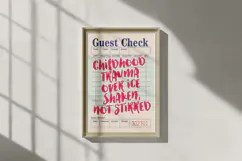 Funny Guest Check PNG Vintage Diner Style, Sublimation PNG. Product Image 3