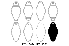 Motel keychain template vector Product Image 1