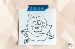 Rose Flower Line Art SVG Graphic Vol 2 Floral Line Art Product Image 7