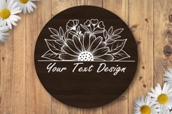 Flower Monogram Svg, Flower Svg Product Image 8