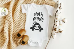 Baby sloth svg Baby bodysuit svg Baby animals svg Funny svg Product Image 2