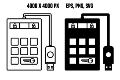 Encrypted Hard Drive Icons Product Image 1