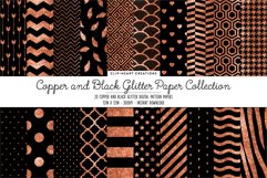 Copper and Black Glitter Pattern Digital Papers - 20 papers Product Image 1