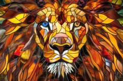 Lion King Stained Glass Background Wallpaper Product Image 1