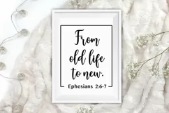From Old Life To New Ephesians 2 6-7 svg, christian cut file Product Image 2