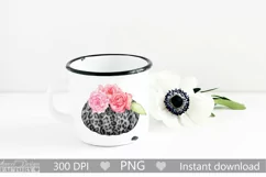 Watercolor flowers and leopard pumpkin clipart Product Image 2