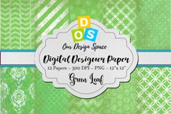 Green Digital Designer Paper &amp; Patterns Bundle Product Image 1
