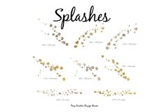 Hand Drawn Gold Splashes Abstract Clip Art Bundle Product Image 5