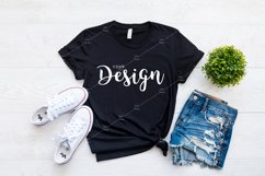 Bella Canvas 3001 Black T-shirt Mockup Unisex Tee Mock up Product Image 1