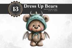 Dress Up Teddy Bears Costume Clipart Set Product Image 13