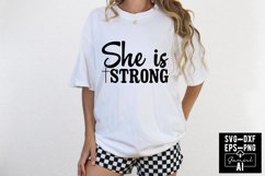 She Is Strong Svg Cut Files Creative Art Product Image 1