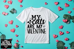 My Cats Are My Valentine Svg Cut Files Creative Art Product Image 1