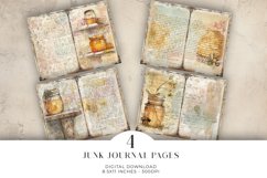Watercolor Honey Junk Journal Digital Paper Bi-fold Product Image 1