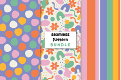 Abstract Pattern Bundle, Retro Backgrounds, Floral Abstract Product Image 1