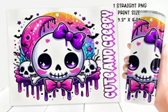 Cute and Spooky Halloween Tumbler wrap PNG, 20 oz. Product Image 2