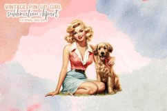 Vintage Pin-Up Girl Sublimation Clipart Product Image 13