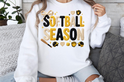 Softball Season Faux Knit PNG Product Image 7