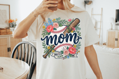 Baseball Mom Floral PNG Product Image 11